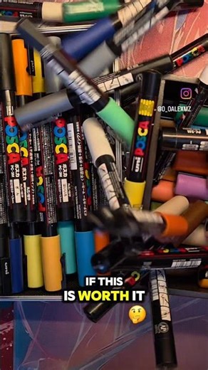 Drawing with posca markers 🤔 #art #drawing