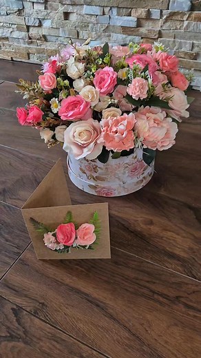 Available beautiful elegant Paris XL flower box £35 only one available also hand made card available £2 extra .Not taking orders 🙂 | Katka's Krafts