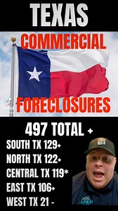 12 reactions | #foreclosures on #commercialrealestate in Texas are up this month in every region except #westtexas. There are a total of 497 #commercialproperties on the #auctionblock set gor the first Tuesday in October. #noteinvesting #cre #texasrealestate #notebuyer #texascre #realestate #realestateinvesting #apartments #hotels #selfstorage #mixeduse #officespace #ccim #industrial | Scott Carson | Facebook