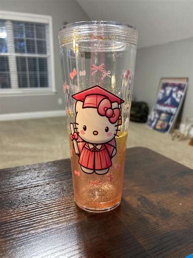 Hello Kitty Senior Class of 2026 24oz Acrylic Snow Globe Cup Premade Cup. - Etsy
