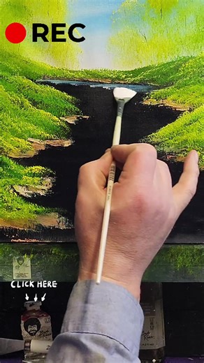 Bob Ross Fan Brush Techniques for Painting Streams