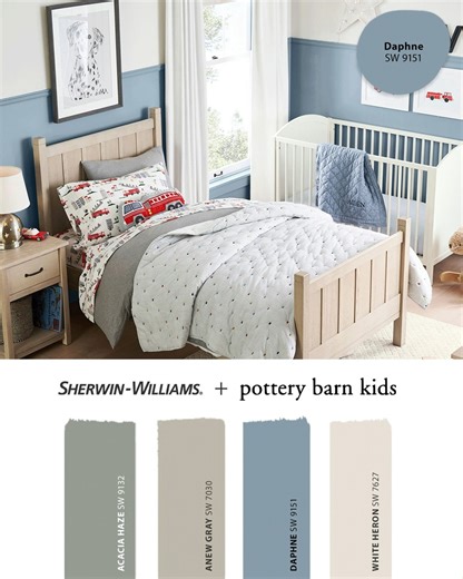 Do your little ones deserve a big room refresh? Get started with free color chips from the Pottery Barn Kids 2024 paint palette: https://bit.ly/3YEPUcL | Sherwin-Williams