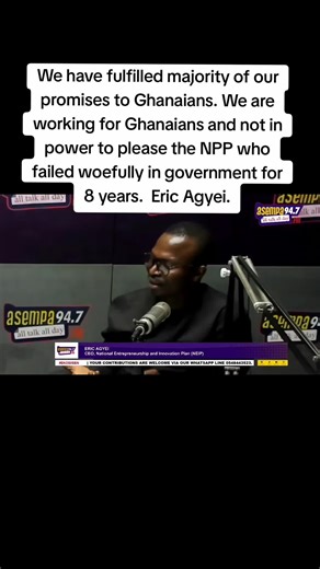 #foryoupage #fyp #germany #trending We have fulfilled majority of our promises to Ghanaians. We are working for Ghanaians and not in power to please the NPP who failed woefully in government for 8 years. Ghanaians will never forget and forgive NPP for 8 years they endured - Eric Agyei. #Ekosiisen