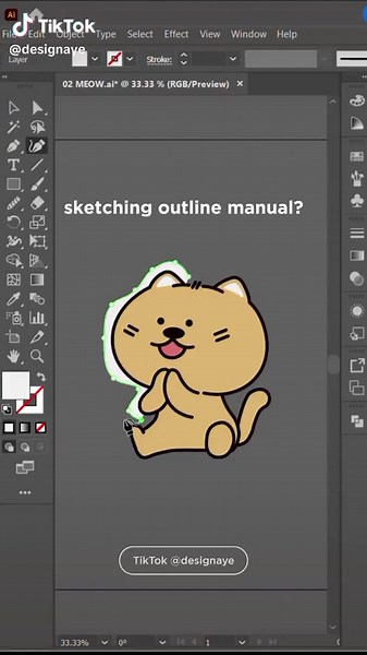 how to outline object in adobe illustrator #tutorial #graphicdesign #adobeillustrator #designtutorial