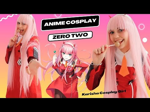 Zero Two Anime Cosplay | Costume Try-On & Makeup Tutorial | Karisha Cosplay Girl