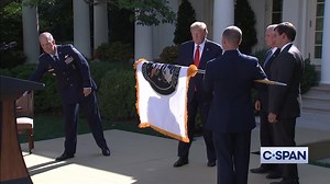 75K views · 2.3K reactions | Space Command flag is unfurled. Watch full video here: https://cs.pn/2NDKkmt | C-SPAN | Facebook