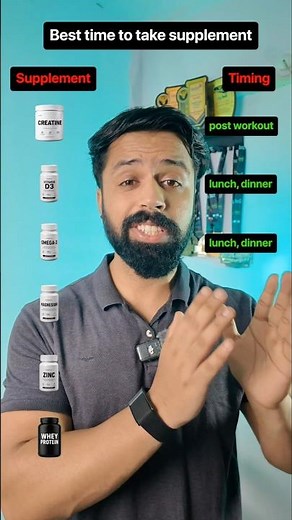 Best time to take Magnesium, vitamin d3, omega 3, creatine, zinc