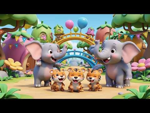 Dancing Elephant Stomps Stomp Stomp Soo | Fun Jungle Animal Song & Kids Exercise