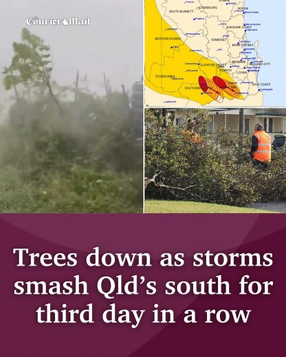 4.5K views | There are reports of trees down as storms bring damaging winds and hail to parts of the state’s south for a third consecutive day. Updates: https://bit.ly/43dtAsq | Pine Rivers Press | Facebook