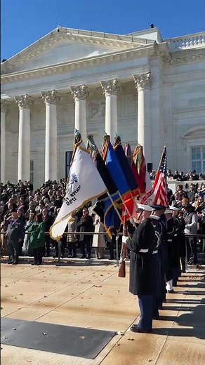 Taps plays at the Tomb of the Unknown Soldier at Arlington National Cemetery