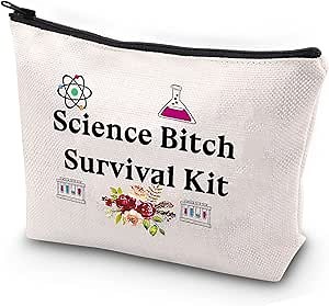 JYTAPP Science Bitch Survival Kit Biology Chemistry Makeup Bag Chemist Gift Science Lovers Gift Funny Science Biology Teacher Gift Scientist Physicist Chemist Graduation Gift