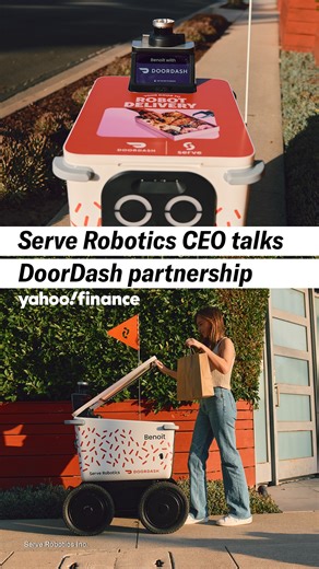 7.8K views · 47 reactions | DoorDash and Serve Robotics have teamed up to expand their food delivery robots. 烙 | Yahoo Finance | Facebook