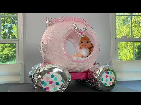 Princess Carriage Diaper Cake | Baby Shower Celebration Centerpiece | Tutorial