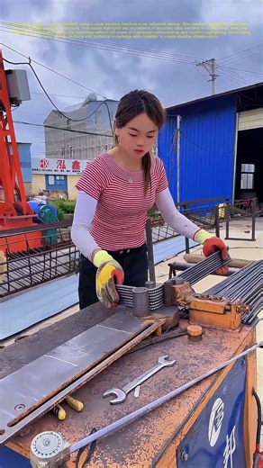 Bending Steel with Precision: How a Woman Masters the Art of Rebar Curving