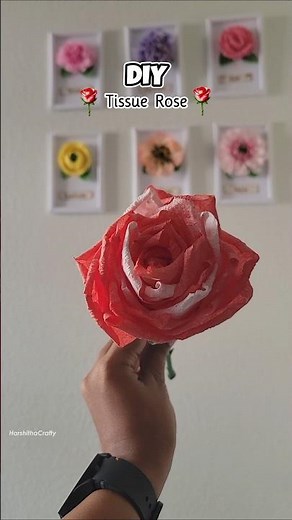 DIY Tissue Paper Rose 🌹 | How to Make a Rose at Home