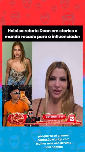 Gustavo Leão | BregaPope Reserva on Instagram: "@heloiissa_ usou os stories para rebater @eudeanoficial após as críticas. No desabafo, ela mandou ele cuidar da própria vida e alfinetou dizendo que ele só arruma treta com mulher, nunca com homem."