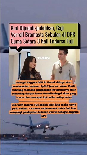 Gaji Verrell Bramasta 3 Kali Endorse Fuji #shorts #videoshorts #feedshorts #masukberanda #short