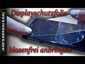 Schutzfolie auf das Smartphone-Display auftragen - Displayschutzfolie blasenfrei anbringen