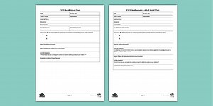 EYFS Adult Input Plan Template