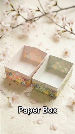 Easy Origami Box 🌸 Cute Paper Box from ONE Sheet