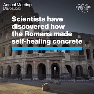 It fills in cracks automatically – and it’s the reason why the Colosseum is still standing. Here's how buildings of the future could be built: http://ow.ly/gPMi50MmRAi Massachusetts Institute of Technology (MIT) Harvard University Follow our Annual Meeting at Davos from 16 - 20 Jan #wef23 | World Economic Forum