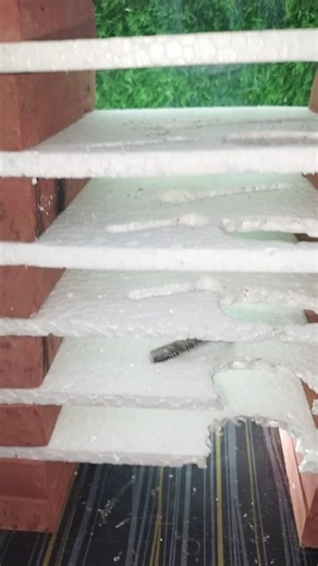 1000°C Hot Iron Vs Styrofoam tower 🔥 #asmr #experiment #satisfying #shorts #usa