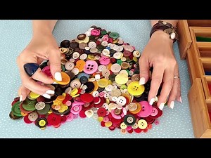 ASMR Button Sorting, the Gentle Way • No Talking