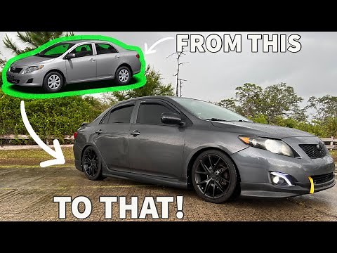INSANE TRANSFORMATION ON TOYOTA COROLLA(10 Minute Build)