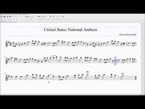 USA National Anthem Alto/Bari Sax Sheet Music