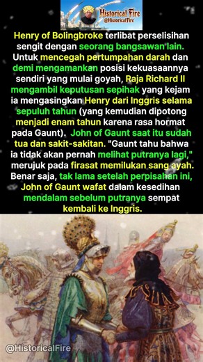 Sebuah Restu Sebelum Dibuang: Kisah Pilu John of Gaunt dan Putranya #art #history