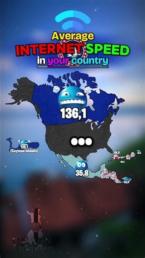 Average internet speed in each country #europe #geographythroughmaps #map #mapping #geography