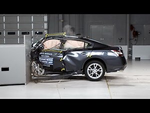 2012 Nissan Maxima driver-side small overlap IIHS crash test