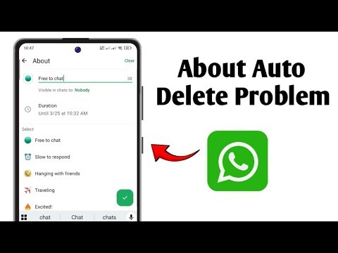 Fix WhatsApp About auto Delete Problem 2026 || WhatsApp About delete problem