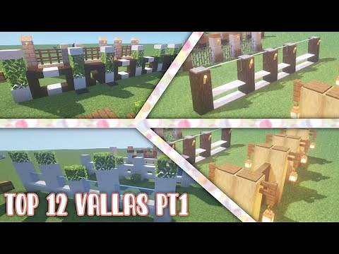 MINECRAFT TUTORIAL #4| TOP 12 CERCAS DECORATIVAS PARA DECORAR TU CASA EN MINECRAFT| #minecraft
