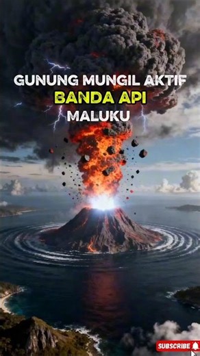 The active small mountain, Mount Banda Api