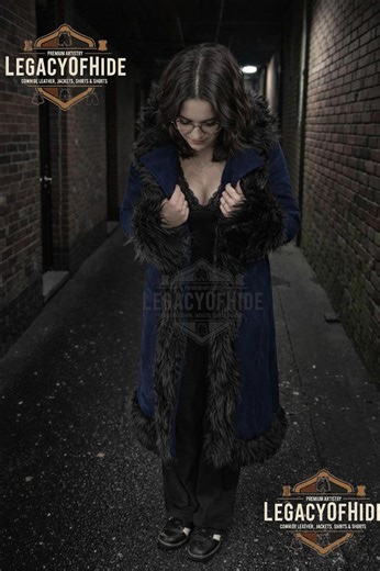 Vintage Blue Penny Lane Coat 70s Afghan Shearling Coat | Faux Fur Trim - Etsy