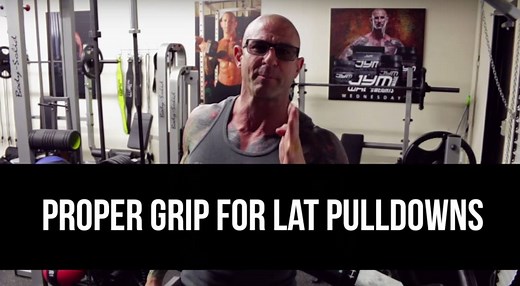 Lat pulldowns is a great way to build a wide back but many struggle with proper form. In this video, I'll show you one simple tip to put more emphasis on the lats. Learn all of my secrets at JimStoppani.com | Dr. Jim Stoppani