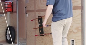 BUYERS PRODUCTS Horizontal Enclosed Landscape Trailer Hand Tool Holder Rack for Shovels Rakes and Other Tools LT37