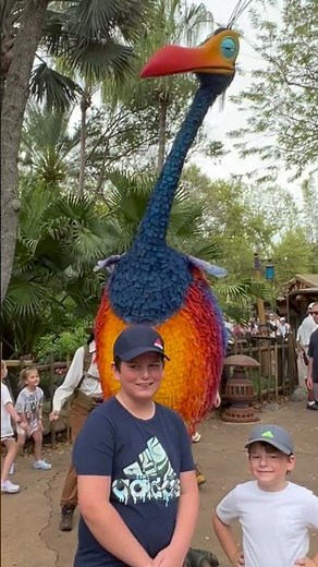 Dancing with Kevin the Bird From UP Meet & Greet Animal Kingdom at Disney World
