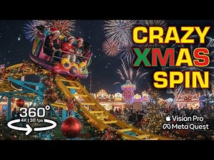 CRAZY MOUSE 360° VR 🤪 Spinning Roller Coaster | Santa's Wildest Ride!