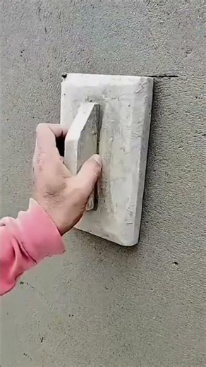 the process of forming cement with a square line is carried out by a builder