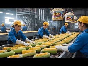 How Popcorn Is Made in a Modern Factory 🍿 | Full Process & Satisfying Factory Tour!
