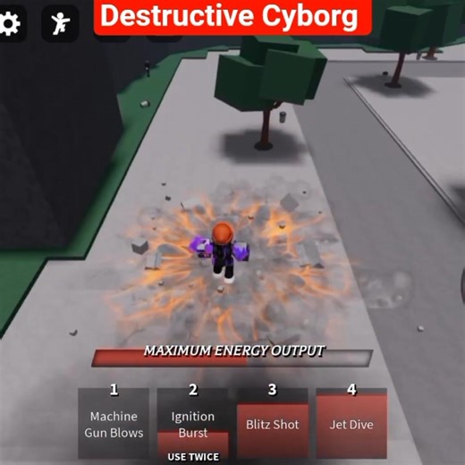 Destructive Cyborg 😶🤯 in The Strongest Battleground ( Roblox) #roblox #thestrongestbattlegrounds