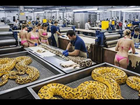 Inside the Exotic Leather Factory: Python Snake Skin to Luxury Jackets (Full Process)