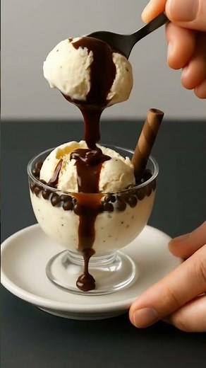 Hot Fudge Sundae & Ice Cream 🍨 Ultra Realistic Satisfying ASMR dessert #dessertblogger #asmr