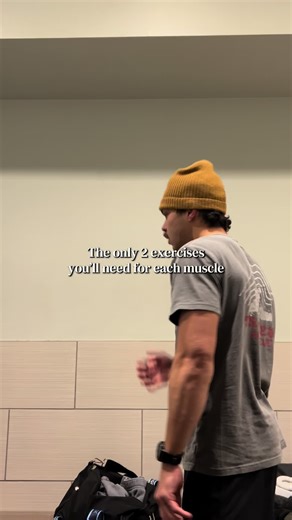 You truly only NEED 1 good exercise for each, but for a more well-rounded program these 2 will do. Simplify your training and stay consistent #gymtok #gym #bodybuilding