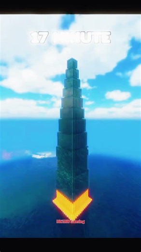 Minecraft’s TALLEST Tower? I Built It in 69 Minutes… Then Opened the Door. 🔥 #minecraft #shorts