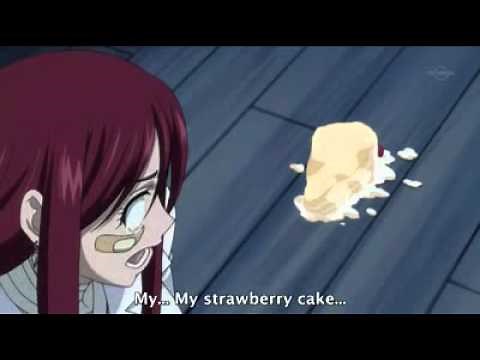 fairy tail - erza's strawberry cake