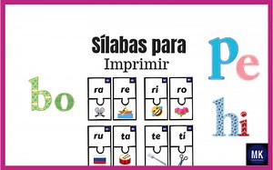 ⊛▷ Rompecabezas de Sílabas para Imprimir