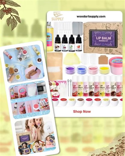 JUYRLE DIY Lip Balm Kit - Make Your Own Natural Beeswax Lip Balm with Containers, Moisturizing Ba...